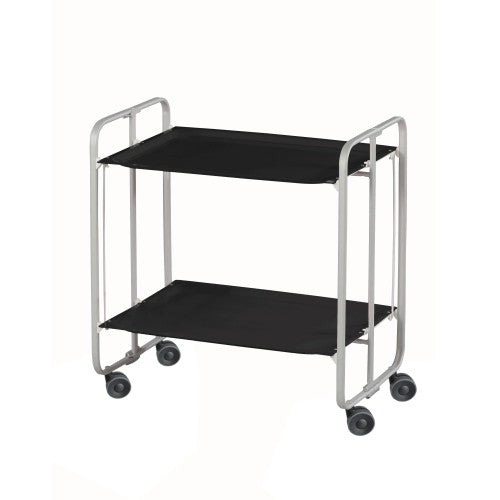 Carrello pieghevole da cucina BAUHAUS, 2 vassoi. Struttura grigio