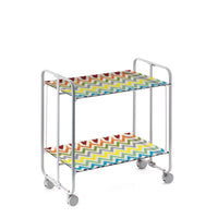 Carrello pieghevole da cucina BAUHAUS, 2 vassoi. Struttura grigio