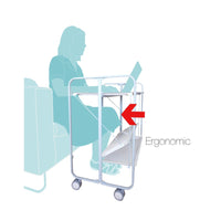 Carrello pieghevole da cucina BAUHAUS, 2 vassoi. Struttura grigio