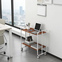 Carrello pieghevole da cucina BAUHAUS, 2 vassoi. Struttura grigio