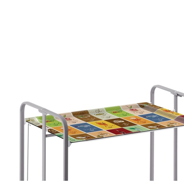 Carrello pieghevole da cucina BAUHAUS, 2 vassoi. Struttura grigio