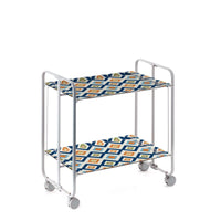 Carrello pieghevole da cucina BAUHAUS, 2 vassoi. Struttura grigio