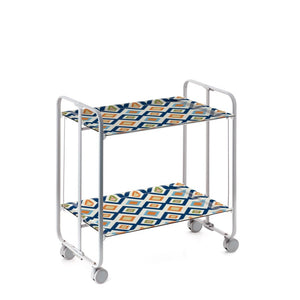 Carrello pieghevole da cucina BAUHAUS, 2 vassoi. Struttura grigio