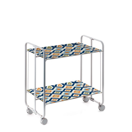 Carrello pieghevole da cucina BAUHAUS, 2 vassoi. Struttura grigio