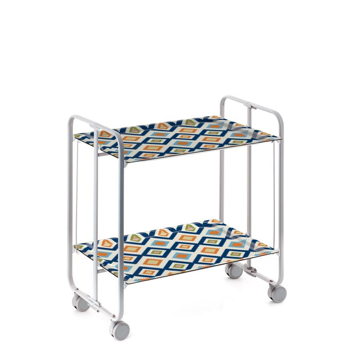 Carrello pieghevole da cucina BAUHAUS, 2 vassoi. Struttura grigio