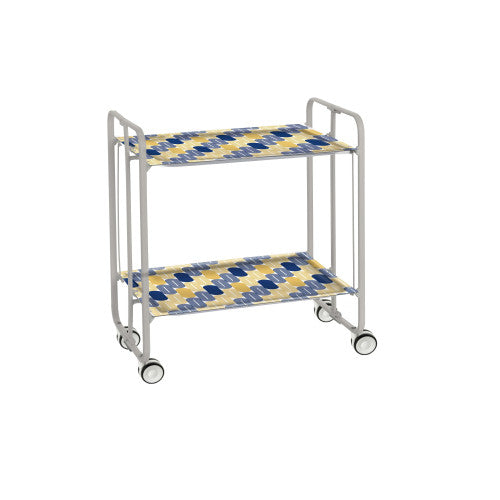Carrello pieghevole da cucina BAUHAUS, 2 vassoi. Struttura grigio