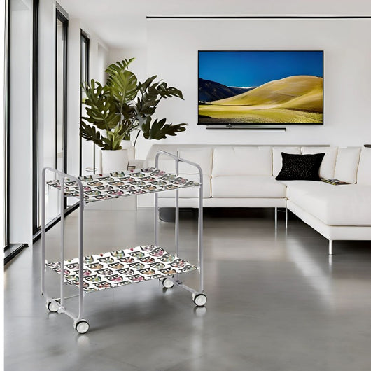 Carrello pieghevole da cucina BAUHAUS, 2 vassoi. Struttura grigio