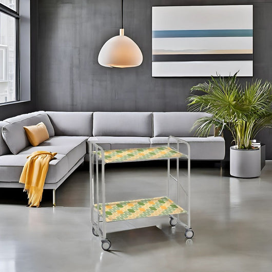 Carrello pieghevole da cucina BAUHAUS, 2 vassoi. Struttura grigio