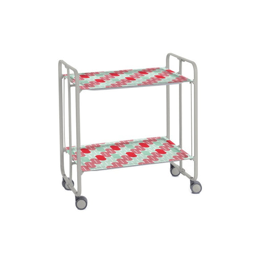 Carrello pieghevole da cucina BAUHAUS, 2 vassoi. Struttura grigio