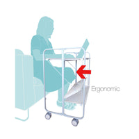 Carrello pieghevole da cucina BAUHAUS, 2 vassoi. Struttura grigio