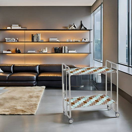 Carrello pieghevole da cucina BAUHAUS, 2 vassoi. Struttura grigio