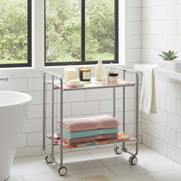 Carrello pieghevole da cucina BAUHAUS, 2 vassoi. Struttura grigio