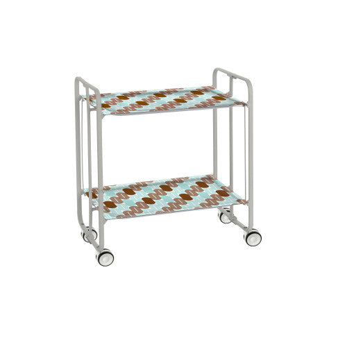 Carrello pieghevole da cucina BAUHAUS, 2 vassoi. Struttura grigio