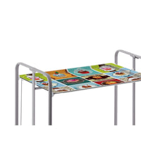 Carrello pieghevole da cucina BAUHAUS, 2 vassoi. Struttura grigio