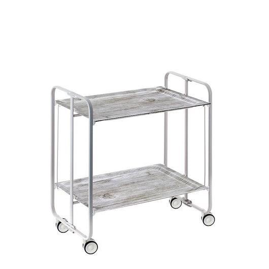 Carrello pieghevole da cucina BAUHAUS, 2 vassoi. Struttura grigio