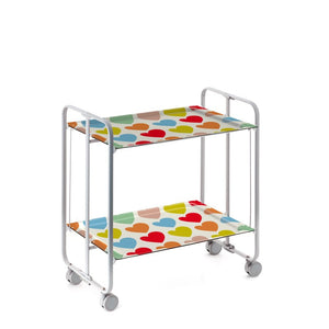 Carrello pieghevole da cucina BAUHAUS, 2 vassoi. Struttura grigio