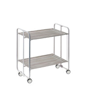 Carrello pieghevole da cucina BAUHAUS, 2 vassoi. Struttura grigio