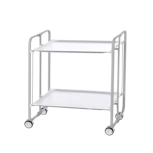 Carrello pieghevole da cucina BAUHAUS, 2 vassoi. Struttura grigio