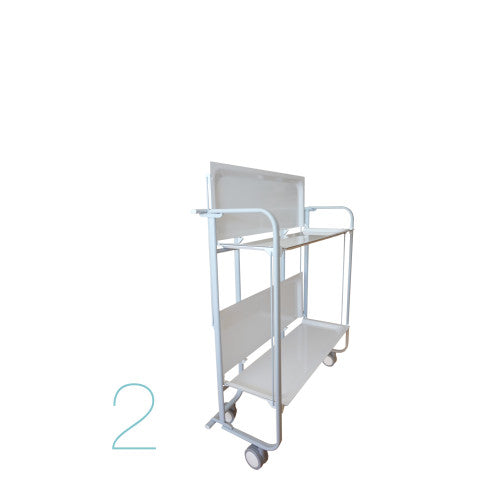 Carrello pieghevole da cucina BAUHAUS, 2 vassoi. Struttura grigio