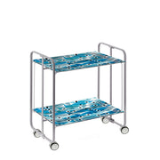 Carrello pieghevole da cucina BAUHAUS, 2 vassoi. Struttura grigio