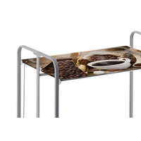 Carrello pieghevole da cucina BAUHAUS, 2 vassoi. Struttura grigio