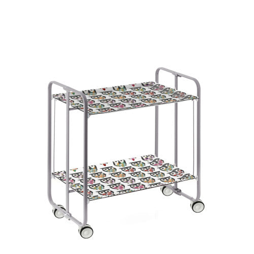 Carrello pieghevole da cucina BAUHAUS, 2 vassoi. Struttura grigio