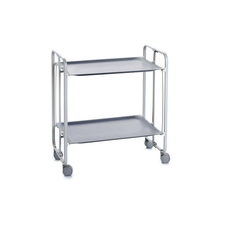 Carrello pieghevole da cucina BAUHAUS, 2 vassoi. Struttura grigio
