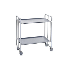 Carrello pieghevole da cucina BAUHAUS, 2 vassoi. Struttura grigio