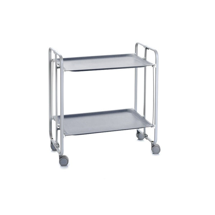Carrello pieghevole da cucina BAUHAUS, 2 vassoi. Struttura grigio