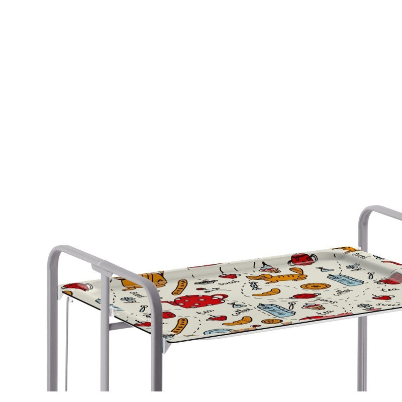 Carrello pieghevole da cucina BAUHAUS, 2 vassoi. Struttura grigio