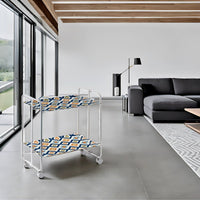 Carrello pieghevole da cucina BAUHAUS, 2 vassoi. Struttura grigio