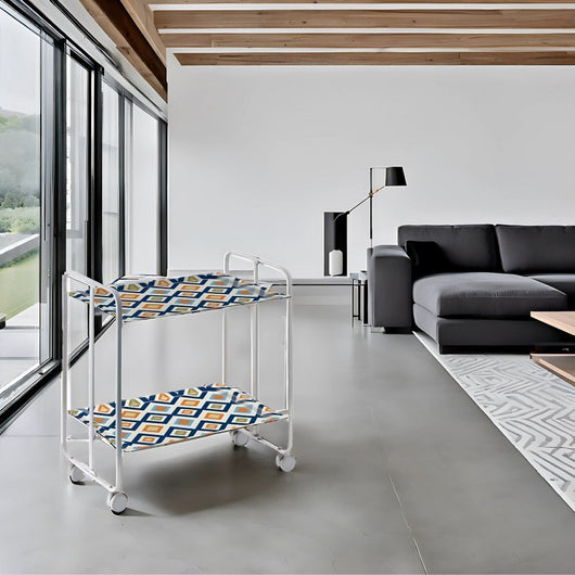 Carrello pieghevole da cucina BAUHAUS, 2 vassoi. Struttura grigio