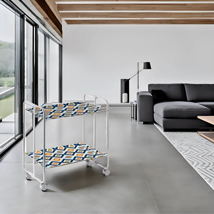 Carrello pieghevole da cucina BAUHAUS, 2 vassoi. Struttura grigio