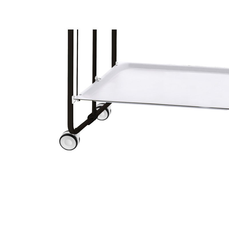 Carrello pieghevole da cucina BAUHAUS, 2 vassoi. Struttura nera