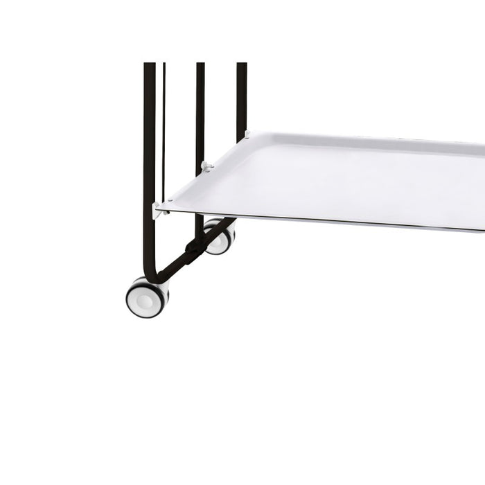 Carrello pieghevole da cucina BAUHAUS, 2 vassoi. Struttura nera