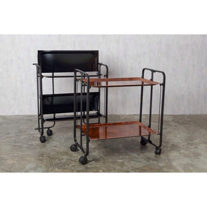 Carrello pieghevole da cucina BAUHAUS, 2 vassoi. Struttura nera