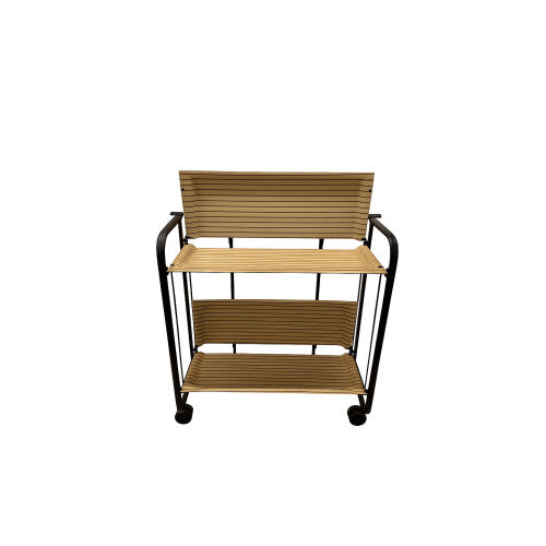 Carrello pieghevole da cucina BAUHAUS, 2 vassoi. Struttura nera