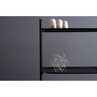 Carrello pieghevole da cucina BAUHAUS, 2 vassoi. Struttura nera