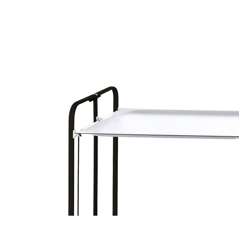 Carrello pieghevole da cucina BAUHAUS, 2 vassoi. Struttura nera