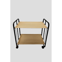 Carrello pieghevole da cucina BAUHAUS, 2 vassoi. Struttura nera