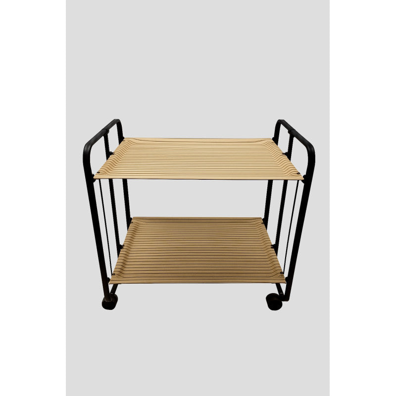 Carrello pieghevole da cucina BAUHAUS, 2 vassoi. Struttura nera