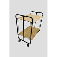 Carrello pieghevole da cucina BAUHAUS, 2 vassoi. Struttura nera