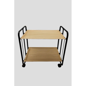 Carrello pieghevole da cucina BAUHAUS, 2 vassoi. Struttura nera