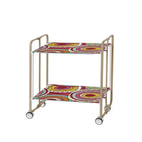 Carrello pieghevole da cucina BAUHAUS, 2 vassoi. Struttura sabbia