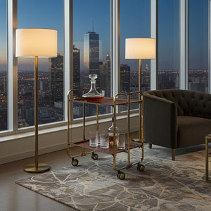 Carrello pieghevole da cucina BAUHAUS, 2 vassoi. Telaio bagno d'oro