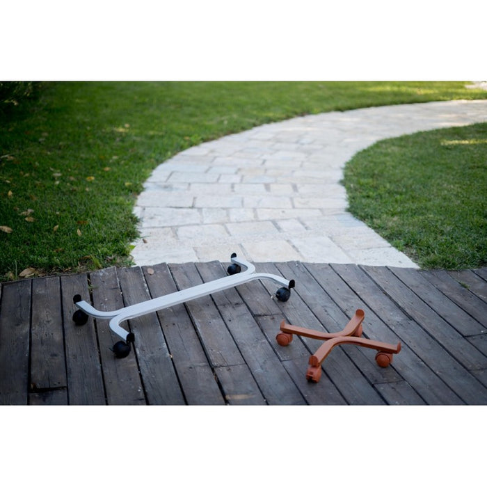 Carrello Porta Piante Linea Speedy Quadrato Cm 22X22 Cotto Tecnokit