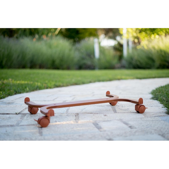 Carrello Porta Piante Linea Speedy Rettangolare Cm 78X37 Cotto Tecnokit