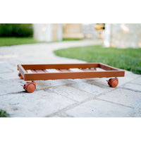 Carrello Porta Piante Tradizionale Rettangolare Cm 100X40 Cotto Tecnokit