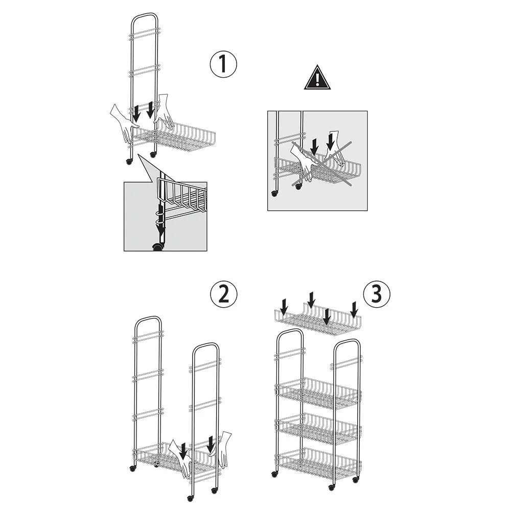 Carrello porta tutto Ascona in acciaio con finitura Touch therm nera