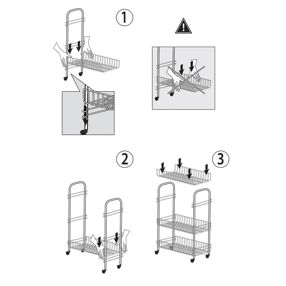 Carrello porta tutto Lugano in acciaio con finitura Touch therm nera